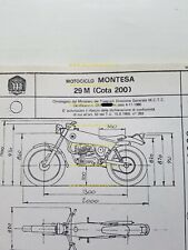 Montesa Cota trial 200 1980 scheda omologazione DGM originale Motorizzazione