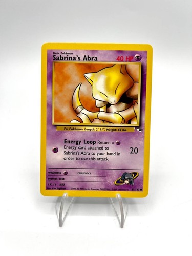 Carta pokemon sabrina abra - carta,