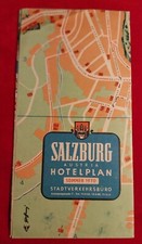 CARTINA GEOGRAFICA TURISTICA SALZBURG AUSTRIA   SOMMER  1970