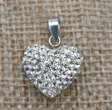 CIONDOLO CUORE CON BRILLANTI - CENTIMETRI 1