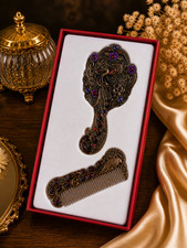 Set specchio e pettine bronzo