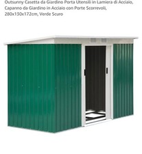 box da giardino verde e bianco