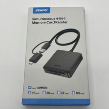 Benfei Lettore di Schede 4-in-1 USB C/USB 3.0 – Compatibile con SD, TF, CF, MS