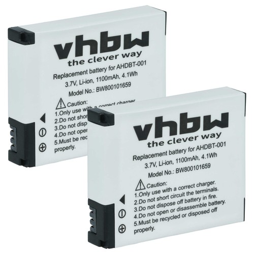 Batterie comme gopro - 2x,