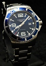 Orologio Longines HydroConquest L3.640.4 Lunetta Girevole Svizzera Blu 'Scatola e Carta'