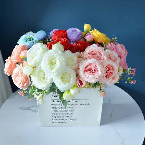 Bouquet peonia seta 5 - bouquet,
