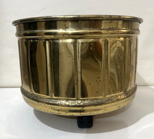 SVENDO TUTTO !!!!Porta vaso rotondo in ottone con rotelle,Anni 70 - cm 32,5 x 24