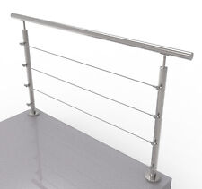 Acciaio Inox Seilgeländer Corda Ringhiere Kit Set Montanti Applicate Tubo 42.4