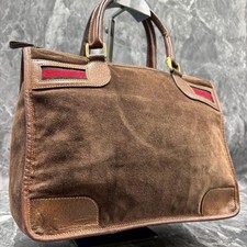 GUCCI Sherry Line Suede Boston