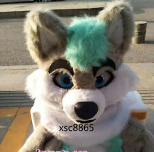 Long Fur Husky Dog Fox Mascot