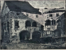 BRUNO DA OSIMO  1935 Xilografia originale  “ A Pesariis “ Firmata in basso a Dx