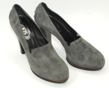 Scarpe donna Tod's taglia 7 Europa 37,5 grigio camoscio S9362