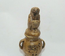 ANTICO EGIZIO FARAONICO ANTICO vaso Horus statua in pietra EGYCOM