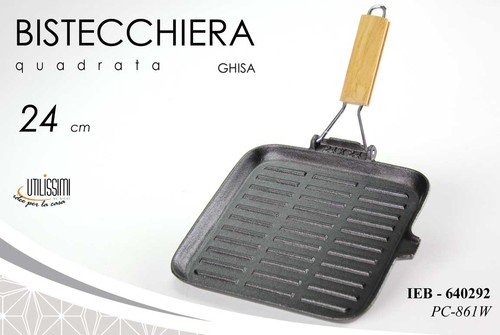 Bistecchiera ghisa piena - ghisa,