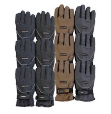 Guanti bicolore impermeabili foderati in pile impugnatura gommata calda cinturino sicuro 12 PCK