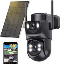 Abiso Telecamera Wi-Fi Esterno Senza Fili Sorveglianza Pannello Solare Batteria