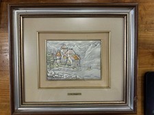 Quadro a sbalzo in argento 925 e oro 24K C. Oriani.Ed. Limitata Con Certificato