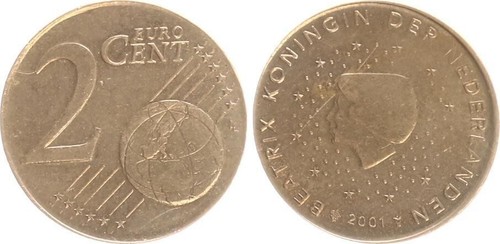 Olanda cent 2001 conio - 2,