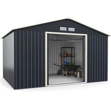 Capannone da giardino in metallo 340X255X210 presa d'aria e porta