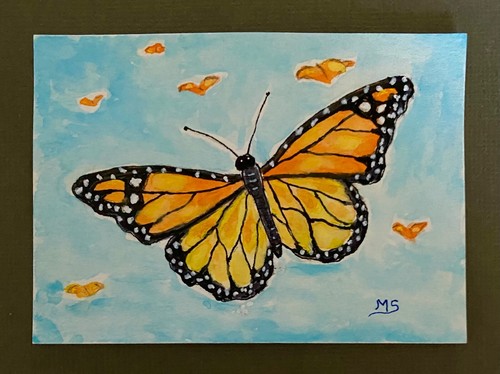 Quadro monarca farfalla aceo - quadro,