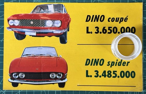 Rara pubblicità fiat dino - pubblicità,