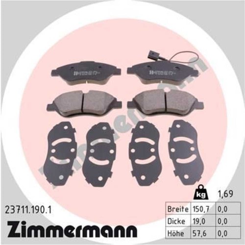 Zimmermann pastiglie frontale - zimmermann,