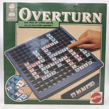 Gioco Tavolo Società Paroliere MATTEL OVERTURN SFIDA ALL' ULTIMA PAROLA Vintage