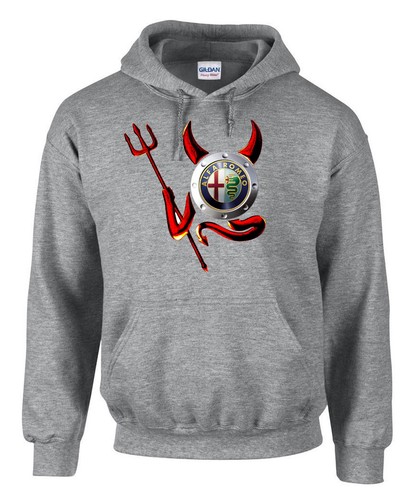 Felpa con cappuccio alfa romeo - felpa,