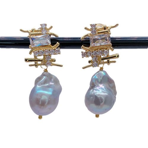 Orecchini donna pendenti - , perle