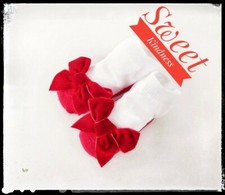 CALZINI BAMBINI PER FESTA DI COMPLEANNO FIOCCO ROSSO PRINCIPESSA