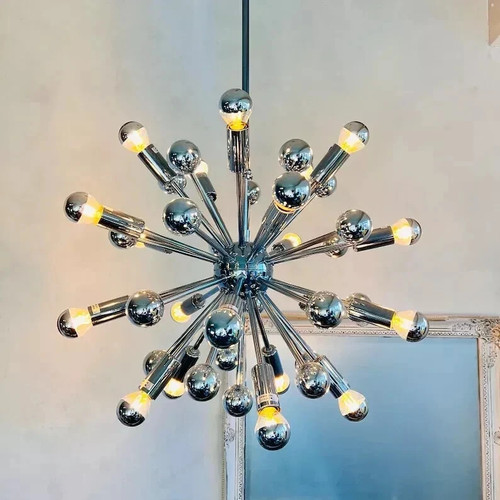 Lampadario sputnik cromato - lampadario,
