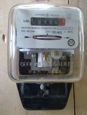 Contatore elettrico monofase OFFICINE GALILEO 220v.. RS20 300 giri /kWh