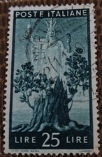 Francobollo Italiano Serie Ordinaria"Italia Democratica",1945/48, Usato,Perfetto