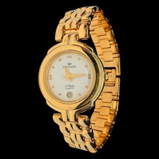 Orologio Pryngeps N° Platino Quarzo Oro 10 Micron 26mm Data Fondello Acciaio Italia