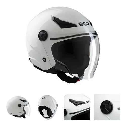 Casco moto scooter - scooter, bianco