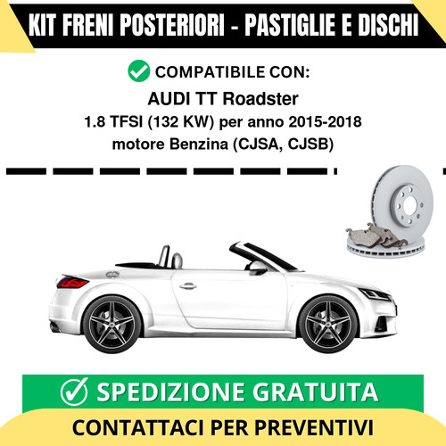 Kit freni posteriori per audi - freni,