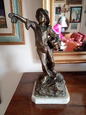 Burnished metal sculpture - metal,