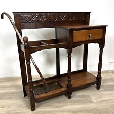 Consolle Antica in legno mobile da ingresso con cassetto e porta ombrelli 900