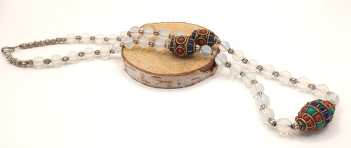 Collana con ciondolo perle - collana, di