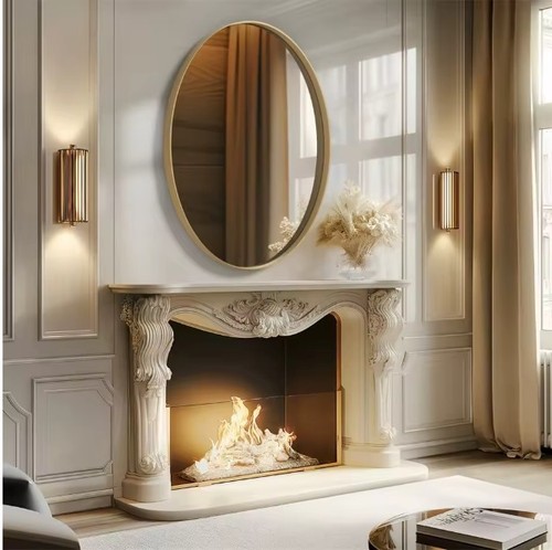 Oval wall mirror - wall, with