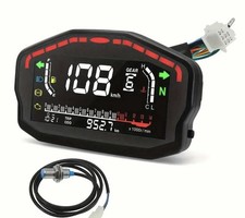 TACHIMETRO DIGITALE UNIVERSALE PER MOTO  12V CONTAGIRI MOTORE E STRUMENTI