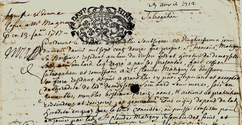 1712 manuscrit grenoble le - grenoble,