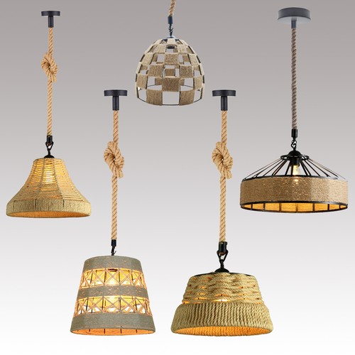 Lampada sospensione corda - lampada,