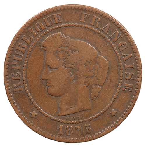 1875 francia cinque monete - francia,