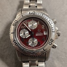 Orologio Breil Midway Cronografo V460 Quarzo Vintage Diver Acciaio Funziona