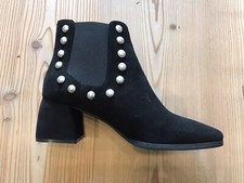 Marco - Stivaletto tronchetto, nero, camoscio, n. 38