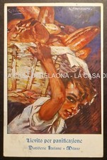 CARTOLINA PUBBLICITARIA LIEVITO PER PANIFICAZIONE DISTILLERIE ANNO 1943- fp VG