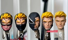 Scultura testa Thompson Venom Flash dipinta 1:12 per action figure maschile 6" corpo giocattolo