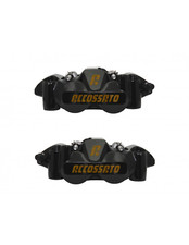 ACCOSSATO COPPIA PINZE FRENO RADIALI FORGIATE MONOBLOCCO 108mm NERO