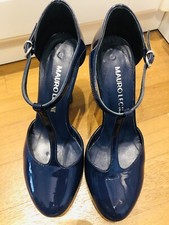 Décolleté con plateau - Mauro Leone - 37 - Pelle Blu Lucido